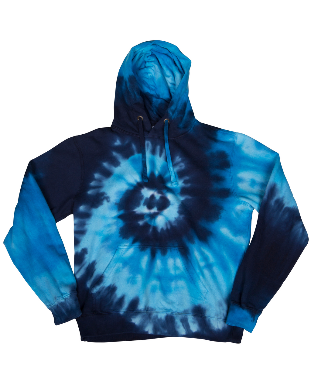 FLEECE SHOP Tie Dye Premium Fleece Hoodie Blue Tide Spiral Dyenomite Apparel Wholesale