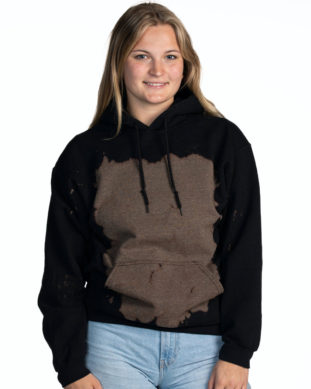 Bleach Wash Essential Fleece Hoodie Giza Dyenomite Apparel Wholesale