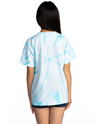 Cyclone Spiral Tie Dye Tees - Youth - Pale Turquoise