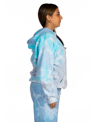 Dyenomite Deal - Dream Cloud Dye Essential Fleece Hoodie - Turquoise