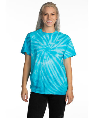 Dyenomite Deal - Cyclone Spiral Tie Dye Tee - Turquoise