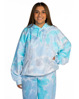 Dyenomite Deal - Dream Cloud Dye Essential Fleece Hoodie - Turquoise