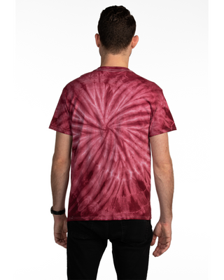 Cyclone Spiral Tie Dye Tee - Maroon