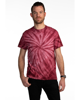 Dyenomite Deal - Cyclone Spiral Tie Dye Tee - Maroon