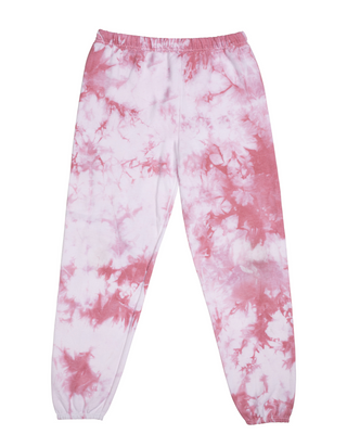 Crystal Dye Essential Fleece Sweatpants - Rose