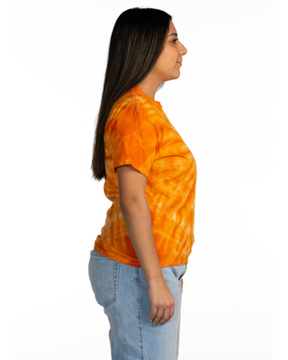 Dyenomite Deal - Cyclone Spiral Tie Dye Tee - Orange