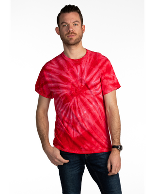 Dyenomite Deal - Cyclone Spiral Tie Dye Tee - Red