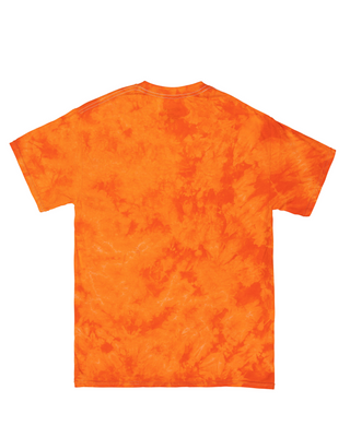 Tie Dye Paw Print Tee - Orange - Youth