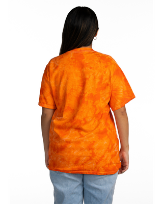 Tie Dye Paw Print Tee - Orange