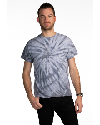 CYCLONE TEE SHOP - Cyclone Spiral Tie Dye Tee - Silver