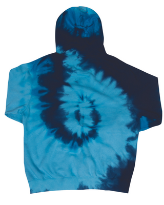 Tie Dye Premium Fleece Hoodie - Blue Tide Spiral - Youth