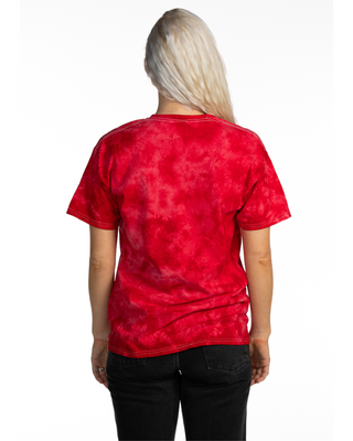 Tie Dye Paw Print Tee - Red