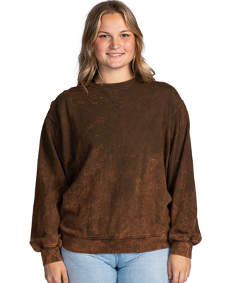 Dyenomite Deal - Mineral Wash Premium Fleece Crew Sweatshirt - HoundDog