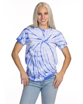 CYCLONE TEE SHOP - Cyclone Spiral Tie Dye Tee - Periwinkle