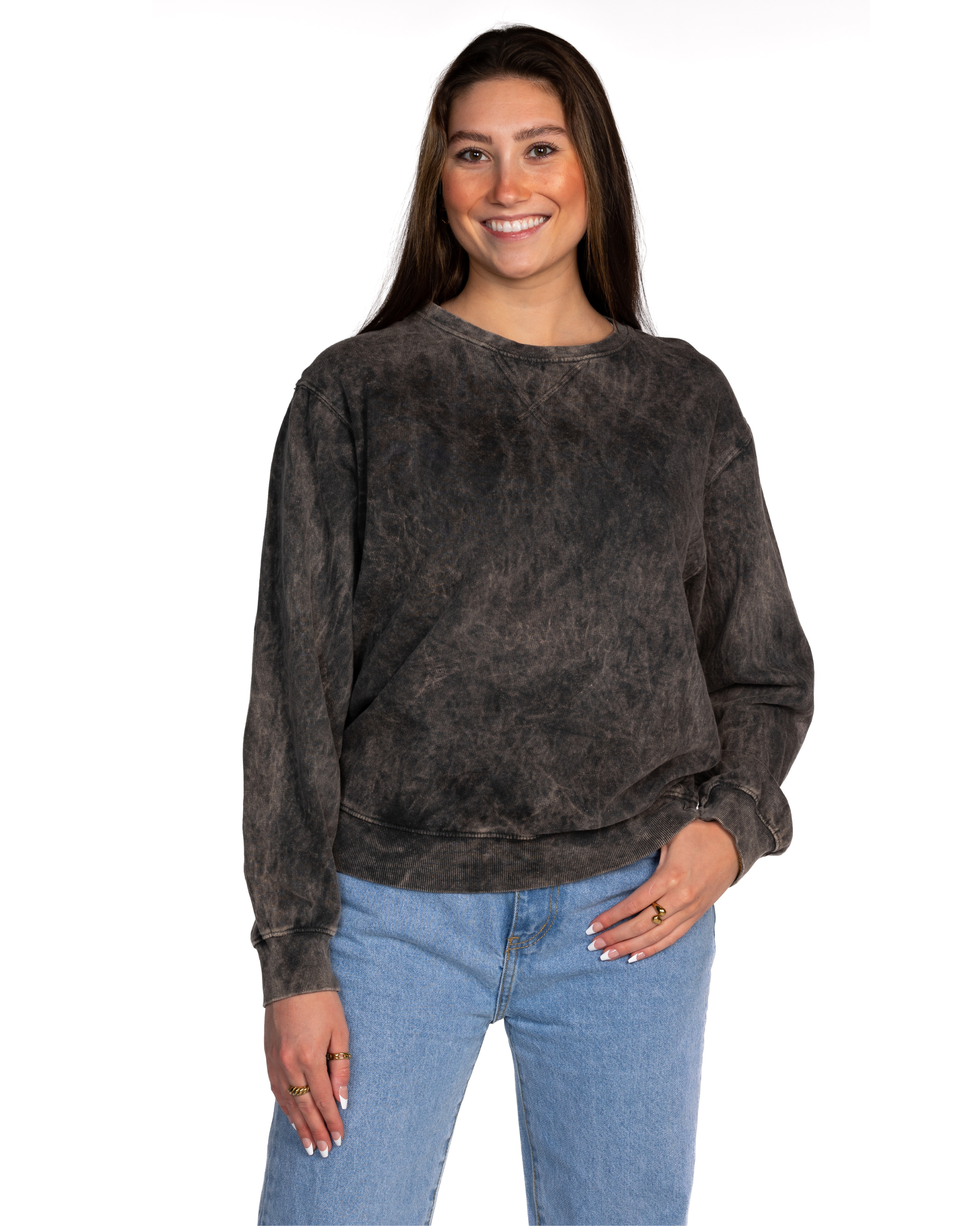 Mineral Wash Premium Fleece Crew Sweatshirt