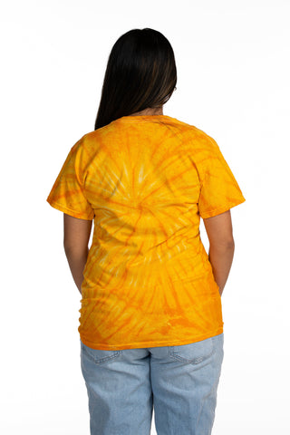 Dyenomite Deal - Cyclone Spiral Tie Dye Tee - Gold