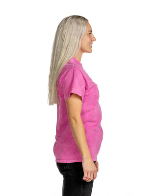 Mineral Wash Short Sleeve Tee - Fuchsia