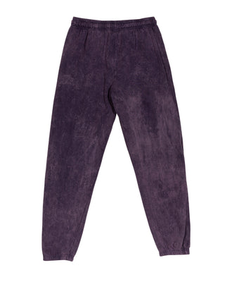 Mineral Wash Premium Fleece Sweatpant - Aubergine