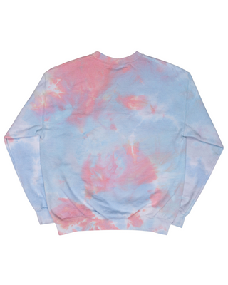 Dream Cloud Dye Essential Fleece Crew Sweatshirt - Coral