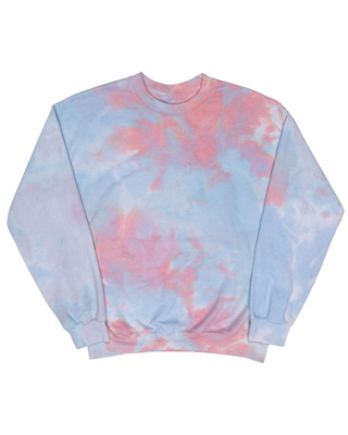 Dream Cloud Dye Essential Fleece Crew Sweatshirt - Coral