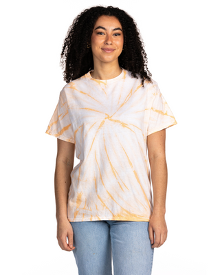 Dyenomite Deal - Cyclone Spiral Tie Dye Tee - Tangerine