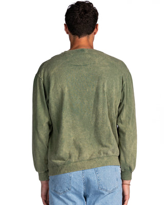 Dyenomite Deal - Mineral Wash Premium Fleece Crew Sweatshirt - Kale