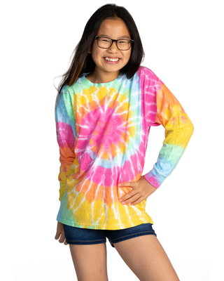 Tie Dye Long Sleeve Tee - Aerial Spiral