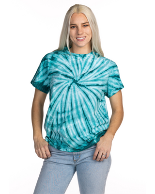 Dyenomite Deal - Teal Cyclone Tie Dye Tee