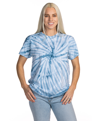 CYCLONE TEE SHOP - Cyclone Spiral Tie Dye Tee - Manhattan Blue