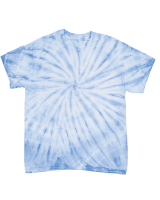 Dyenomite Deal - Cyclone Spiral Tie Dye Tee - Columbia Blue