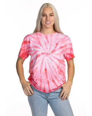 CYCLONE TEE SHOP - Cyclone Spiral Tie Dye Tee - Coral