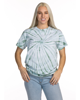 Dyenomite Deal - Cyclone Spiral Tie Dye Tee - Moss