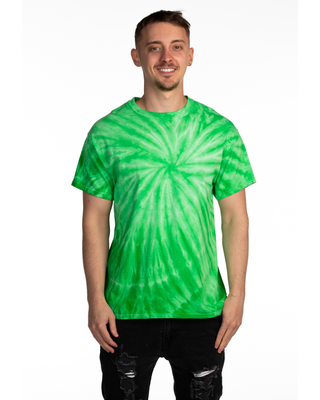 Dyenomite Deal - Cyclone Spiral Tie Dye Tee - Kelly Green