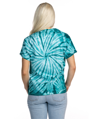 CYCLONE TEE SHOP - Cyclone Spiral Tie Dye Tee - Teal