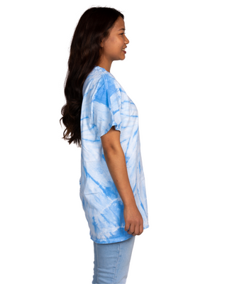 Dyenomite Deal - Cyclone Spiral Tie Dye Tee - Columbia Blue