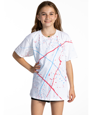 Splatter Tee - Red, White & Blue