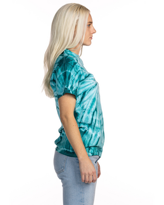 Dyenomite Deal - Teal Cyclone Tie Dye Tee