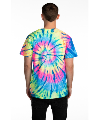 Dyenomite Deal - Cobalt Neon Rush Spiral Tie Dye Tee