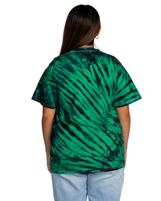 Dyenomite Deal - Black/Kelly Tiger Stripe Tie Dye Tee