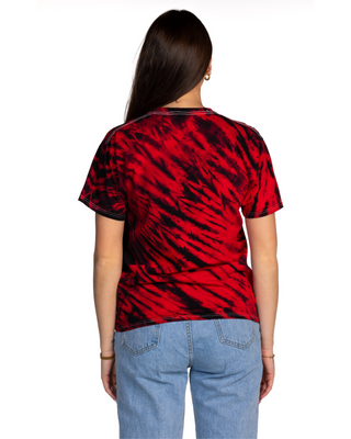 TEAM SHOP - Black/Red Tiger Stripe Tie Dye Tee