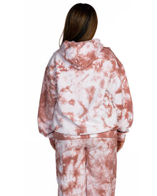 Crystal Dye Essential Fleece Hoodie - Copper