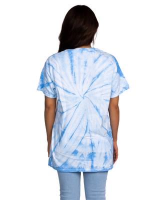 Dyenomite Deal - Cyclone Spiral Tie Dye Tee - Columbia Blue