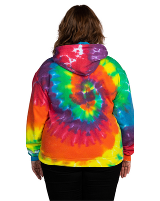 Tie Dye Essential Fleece Hoodie - Michelangelo Spiral