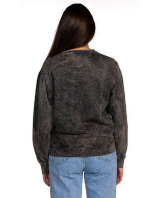 Mineral Wash Premium Fleece Crew Sweatshirt - Grey