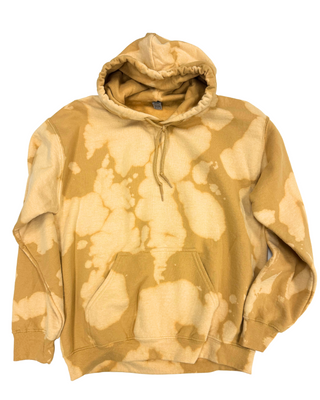 Bleach Wash Essential Fleece Hoodie - Gold Gobi