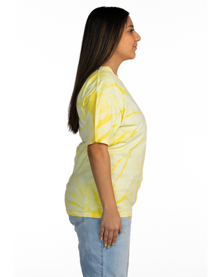 Dyenomite Deal - Cyclone Spiral Tie Dye Tee - Pale Yellow