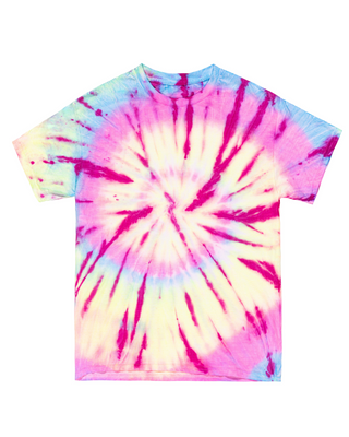 Tie Dye Tee - Pomegranate Neon Rush Spiral