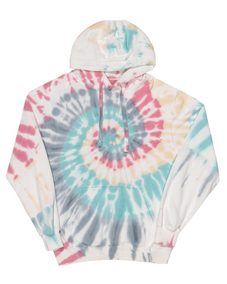 Tie Dye Premium Fleece Hoodie - Wanderlust Spiral