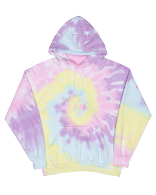 Tie Dye Essential Fleece Hoodie - Hawaiian Breeze Spiral