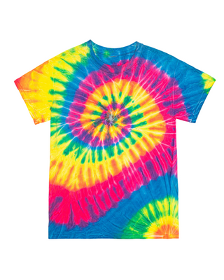 Tie Dye Tee - Flo Rainbow Multi Spiral